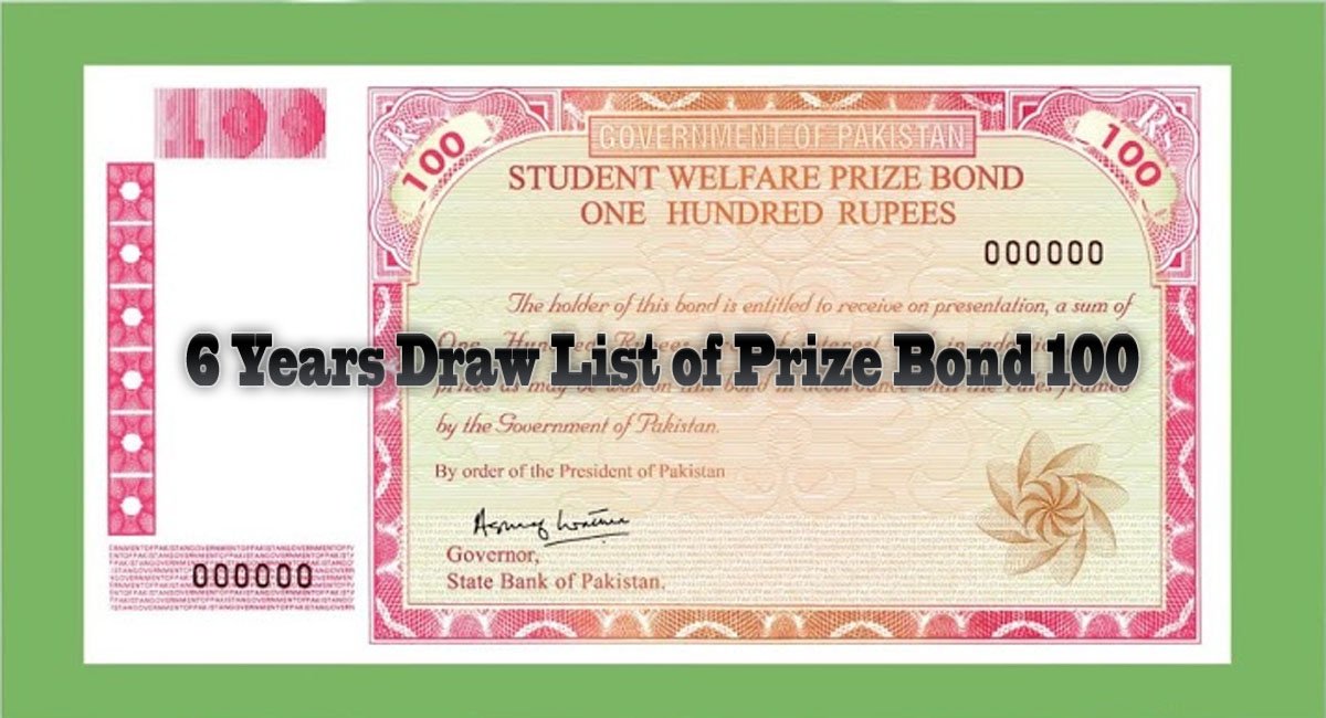 6 Years Draw List of Prize Bond 100